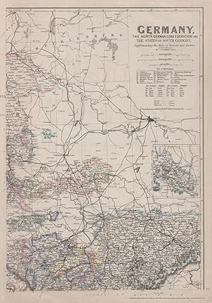 Seller image for Germany, The North German Confederation and the States of South Germany for sale by Antiqua Print Gallery