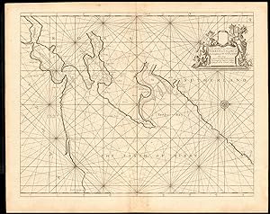 Imagen del vendedor de [The Firth of Murry] - To the Rt Honble, my Lord Viscount Torbat, Lord Register of the Kingdom of Scotland, this map is most humbly dedicated & presented by Capt. G. Collins, Hydroghe. to the King. 1689 a la venta por Antiqua Print Gallery