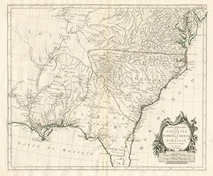 Partie Méridionale de la Louisiane, avec la Floride, la Caroline et la Virginie par le Sr. d'Anvi...