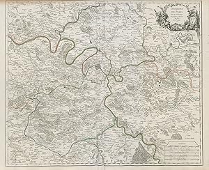 Bild des Verkufers fr Environs de Paris. Par le Sr. Robert Geographe ordinaire du Roi. Avec Privilege zum Verkauf von Antiqua Print Gallery