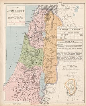 Letts's Historical and Physical map of Ancient Palestine