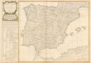 Carte des Royaumes d'Espagne et de Portugal divisés par Provinces