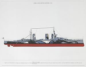 Immagine del venditore per H.M.S. Lion Battle, Battle Cruiser, 1912 venduto da Antiqua Print Gallery