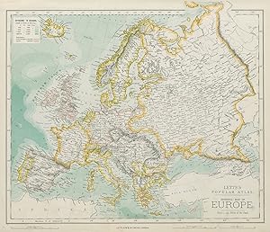 Letts's Popular Atlas. General map of Europe