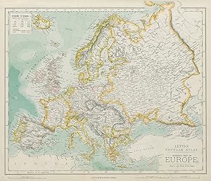 Seller image for Letts's Popular Atlas. General map of Europe for sale by Antiqua Print Gallery