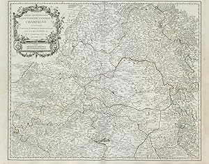 Bild des Verkufers fr Partie Septentrionale du Gouvernem? General de Champagne o se trouvent le Retelois, le Rhemois, la Champagne propre, Partie de la Brie et du Pertois, &c. Par le Sr. Robert Gog. Ord. du Roy. Avec Privilege zum Verkauf von Antiqua Print Gallery