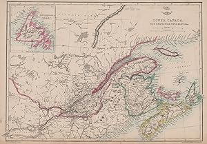 Lower Canada, New Brunswick, Nova Scotia &c.; Inset map of Newfoundland