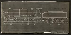 4-6-0 locomotive drawing. L&SWR. 4 cylinder six wheels coupled mixed traffic engine. Nos 330-334