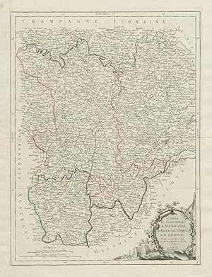 Carte des Gouvernements de Bourgogne, de Franche Comté, et de Lyonnois Projettée et assujettie au...