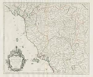 Carte du Grand-Duché de Toscane par le Sr. Robert Géographe Ordin du Roy. À Venise par P. Santini...