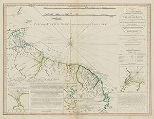 Seller image for The coast of Guyana from the Oroonoko to the River of Amazons and the inland parts as far as they have been explored by the French & Dutch Engineers with the islands of Barbadoes, Tobago &c from the observations of Captain Edward Thompson made in the Hyaena in the year 1781 when he commanded in the Rivers Berbice, Essequebo and Demerari and governed those colonies after their conquest from the Dutch by L.S. De La Rochette for sale by Antiqua Print Gallery