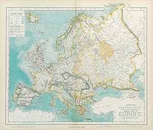 Seller image for Letts's Popular Atlas. General map of Europe for sale by Antiqua Print Gallery