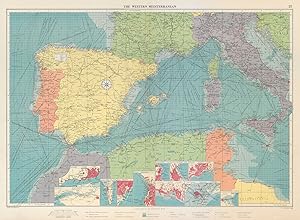 The Western Mediterranean; Inset Lisbon; Bordeaux and Gironde; Gibraltar; Haifa; Barcelona; Marse...