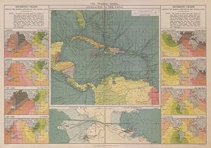 The Panama Canal; Approaches to the Canal; Isochronic Charts showing the Regions affected by the ...