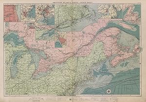 American Atlantic Ports - North Sheet; Inset Chicaco; Boston Harbour; "Soo" Canals; New York Horb...