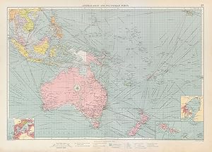 Australasian and Polynesian Ports inset Perth & Fremantle; Wellington; Samoa Islands