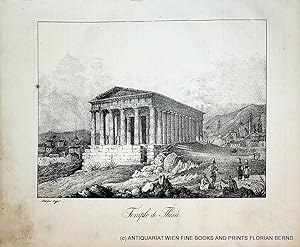 ATHENS, Greece, Temple of Hephaestus, original print ca.1830