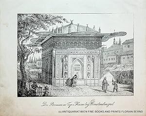 CONSTANTINOPLE / ISTANBUL, Tophane Fountain, original print ca.1830