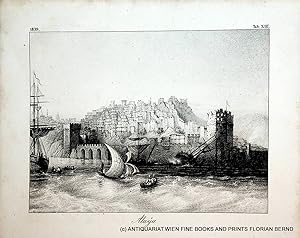 ALANYA, Turkey, original lithograph 1839