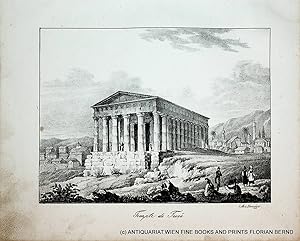 ATHENS, Greece, Temple of Hephaestus, original print ca. 1840