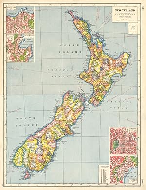 New Zealand; Inset Auckland; Wellington; Christchurch; Dunedin