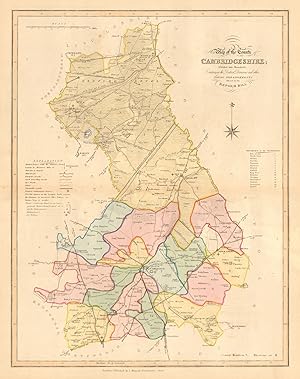 New Map of the County of Cambridgeshire; Divided into Hundreds Containing the District divisions ...