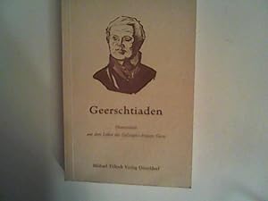 Imagen del vendedor de Geerschtiaden. Humoresken aus dem Leben Gersts weiland Gefngnispastor zu Dsseldorf. a la venta por ANTIQUARIAT FRDEBUCH Inh.Michael Simon