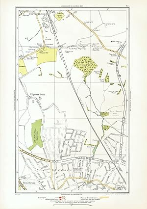 Seller image for Edgware Bury, New Edgware, Stone Grove, Upper Hale for sale by Antiqua Print Gallery