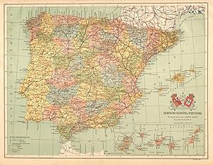 Mapa de Espana y Portugal