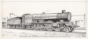 Great Western Railway: Churchward's 4-6-2 No III. "The Great Bear" of 1908. Rebuilt 1924 as Castl...