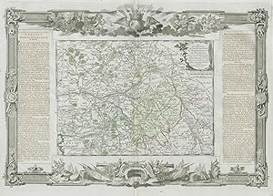 Seller image for Les Gouvernemens de Poitou, de Berri, de Bourbonnois, et de Nivernois. Avec les Gnralits de Poitiers de Bourges et de Moulins & subdiviss en petits pays, avec toutes les routes, et les distances en lieues d'usage dans chaque province. A Paris. Chez Desnos Ingnieur Gographe rue St. Jacques au Globe 1771 for sale by Antiqua Print Gallery