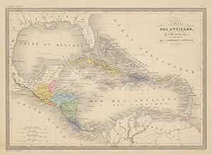 Carte des Antilles, du Golfe du Mexique et des états de l'Amérique Centrale [Map of the West Indi...