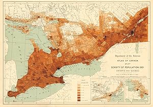Density of population, 1901. Ontario and Quebec