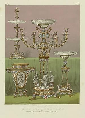 Portion of an Enamelled Dessert Service - Messrs Elkington & Co London & Birmingham