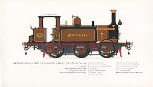 London Brighton and South Coast Railway No 82 "Boxhill". Built at Brighton Works in 1880. designe...