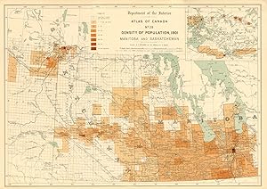 Density of population, 1901. Manitoba and Saskatchewan