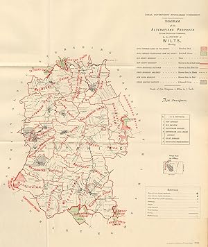 Diagram of the Alterations Proposed by the Boundaries Commission, in the County of Wilts; Inset m...
