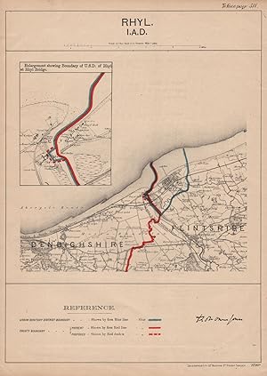 Rhyl. I.A.D.; Inset map of Enlargement showing Boundary of U.S.D. of Rhyl at Rhyl Bridge