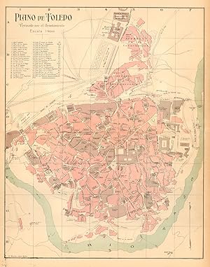 Plano de Toledo. Revisado por el Ayuntamiento