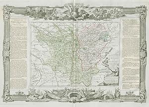 Immagine del venditore per Gouvernemens et Gnralits de Bourgogne et de Franche-Comt. Corrigs, et augments de toutes les Routes avec les Distances en Lieus d'usage dans ces Pays par Mr. Brion, I.G. du Roy 1771 venduto da Antiqua Print Gallery