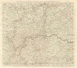 A new and correct map of the countries 20 miles round London. By Thomas Bowen