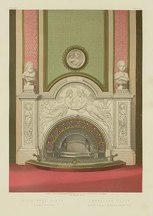 A Chimney Piece Enamelled Grate - J Thomas Messrs Stuart & Smith Sheffield