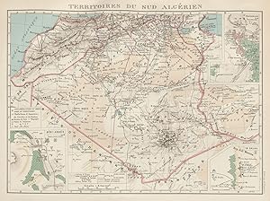 Territoires du sud Algerien. Inset: Béni-Abbès; Touggourt; In Salah