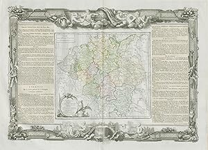 Immagine del venditore per L'Alemagne divise en tous ses cercles avec les Pays qui en dpendent assujettie aux observations astronomiques, combines avec les itinraires tant anciens, que modernes. Par le Sr. Brion, Ingnieur- Gographe du Roy.  Paris, chez le Sr. Desnos, rue St. Jacques, au Globe. 1766 venduto da Antiqua Print Gallery