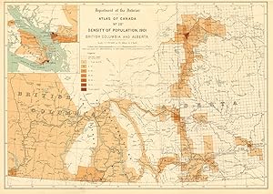 Density of population, 1901. British Columbia and Alberta