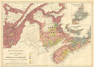 Origins of the people. 1901. Maritime Provinces and Quebec