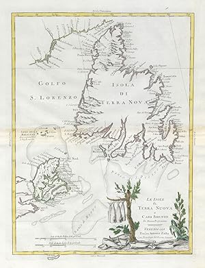 Le isole di Terra Nuova e Capo Breton di nuova projezione
