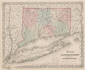 Colton's Connecticut with portions of New York and Rhode Island