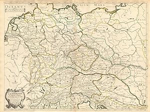 Seller image for La Germanie en moyens peuples [This title has been overlaid onto the original title of the map: "Germania Antiqua"] for sale by Antiqua Print Gallery