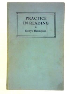 Imagen del vendedor de Practice In Reading a la venta por World of Rare Books
